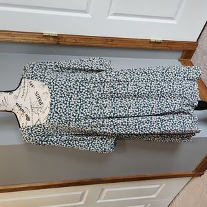 NWT American Eagle Outfitters Green Floral Dress, size Large